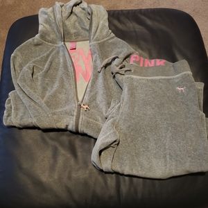 PINK velour jog suit